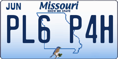 MO license plate PL6P4H