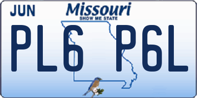 MO license plate PL6P6L