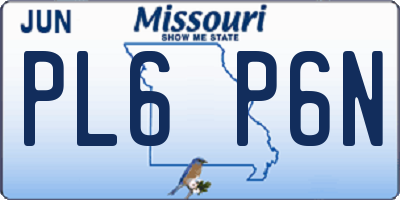 MO license plate PL6P6N