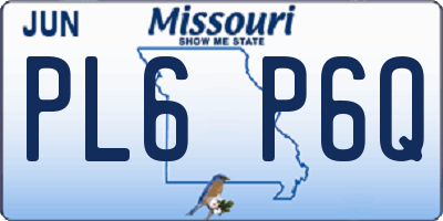 MO license plate PL6P6Q