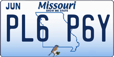 MO license plate PL6P6Y