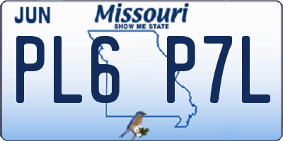 MO license plate PL6P7L