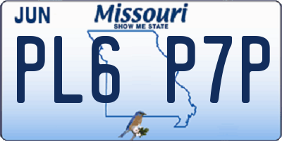 MO license plate PL6P7P