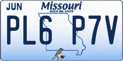 MO license plate PL6P7V