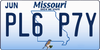 MO license plate PL6P7Y