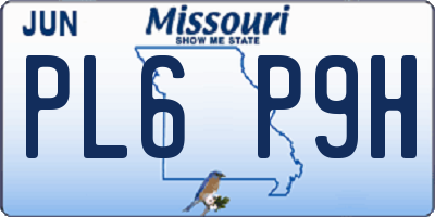 MO license plate PL6P9H
