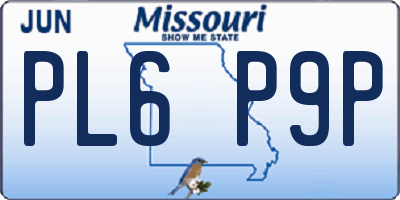 MO license plate PL6P9P