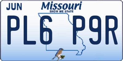 MO license plate PL6P9R