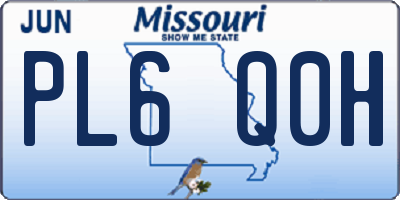 MO license plate PL6Q0H