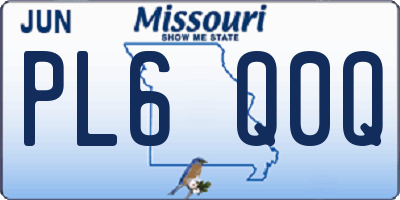 MO license plate PL6Q0Q