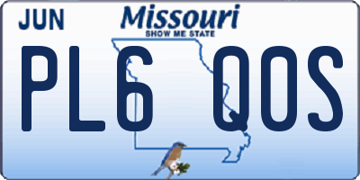 MO license plate PL6Q0S