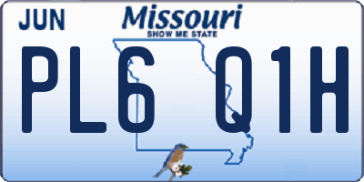 MO license plate PL6Q1H