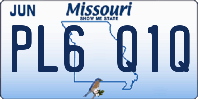 MO license plate PL6Q1Q