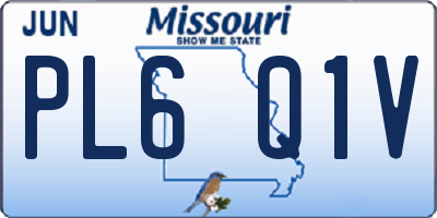 MO license plate PL6Q1V
