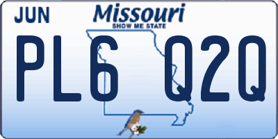 MO license plate PL6Q2Q