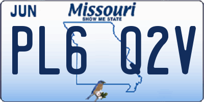 MO license plate PL6Q2V