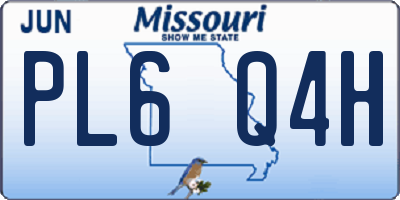 MO license plate PL6Q4H