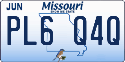 MO license plate PL6Q4Q