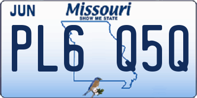 MO license plate PL6Q5Q