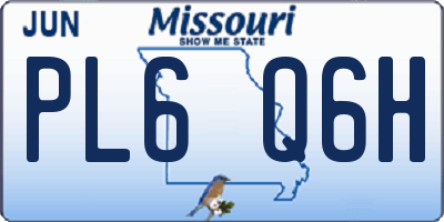 MO license plate PL6Q6H