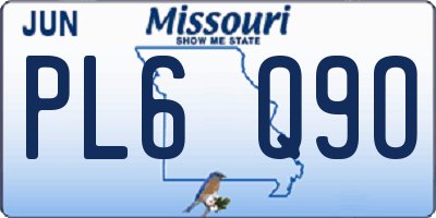 MO license plate PL6Q9O