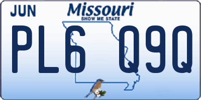 MO license plate PL6Q9Q