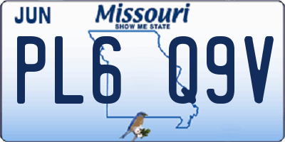 MO license plate PL6Q9V