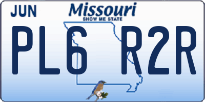 MO license plate PL6R2R