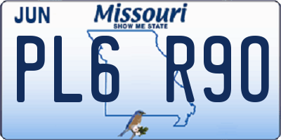 MO license plate PL6R9O