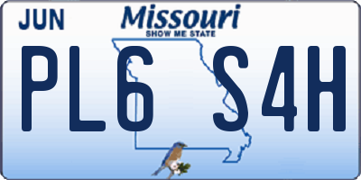 MO license plate PL6S4H