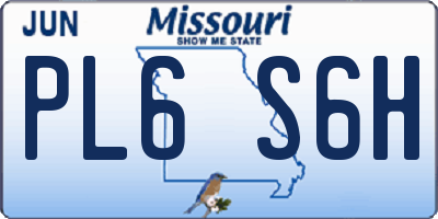 MO license plate PL6S6H
