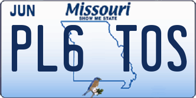 MO license plate PL6T0S