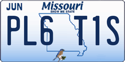 MO license plate PL6T1S