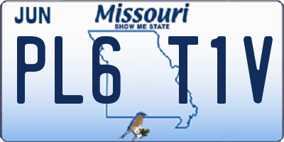 MO license plate PL6T1V