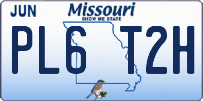 MO license plate PL6T2H