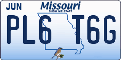 MO license plate PL6T6G