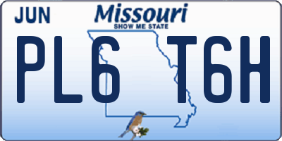 MO license plate PL6T6H