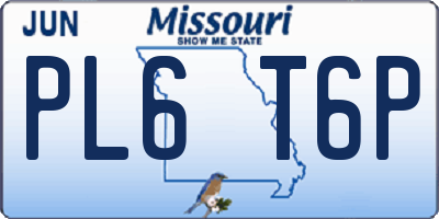 MO license plate PL6T6P