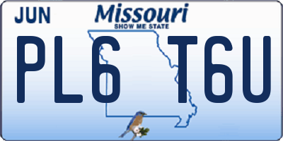 MO license plate PL6T6U