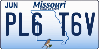 MO license plate PL6T6V