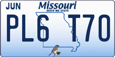 MO license plate PL6T7O
