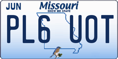 MO license plate PL6U0T