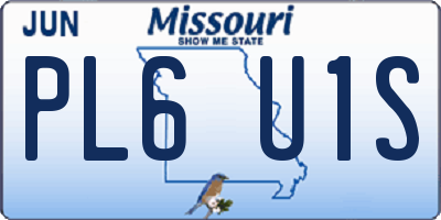 MO license plate PL6U1S