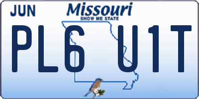 MO license plate PL6U1T