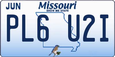 MO license plate PL6U2I