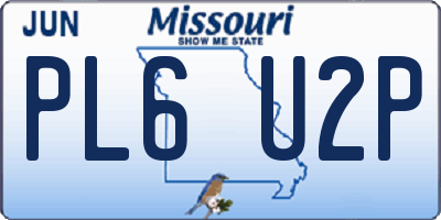MO license plate PL6U2P