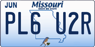 MO license plate PL6U2R