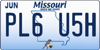 MO license plate PL6U5H