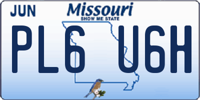 MO license plate PL6U6H