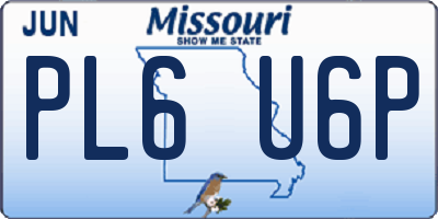 MO license plate PL6U6P